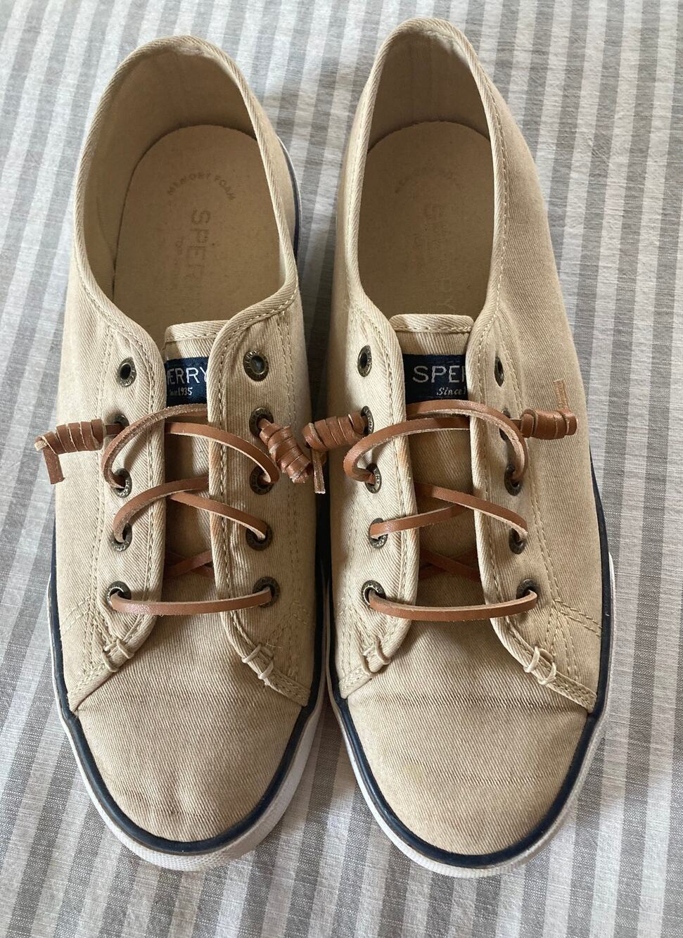 Tan Sperry Top Sider Sneakers